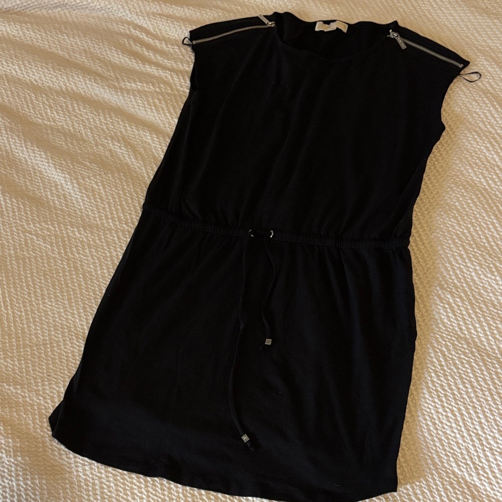 Michael Kors Black Mini Dress with Silver Details